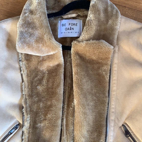 Suede Cropped Fur Trim Jacket - Picture 2 of 6